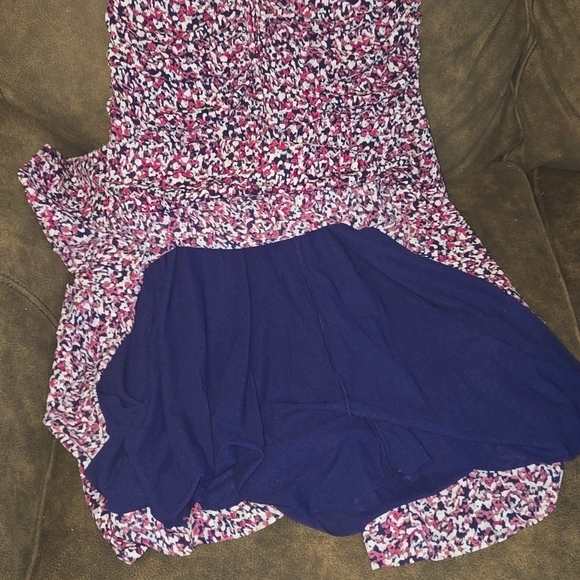 YVOS Pink & Purple Abstract Short Sleeve Dress Size Medium - Picture 7 of 7